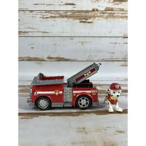 Paw Patrol Vehicle Marshall's Fire Engine Truck with Removable Figure Used